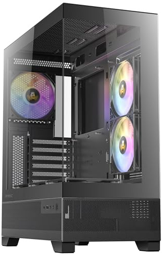 Antec CX700 RGB Elite Mid Tower Tempered Glass Black PC Gaming Case