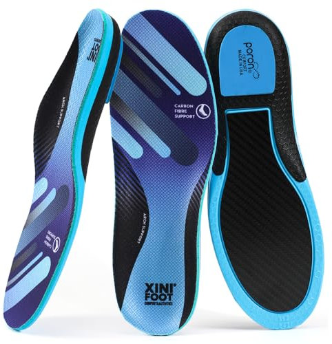 XINIFOOT Performance Insoles Carbon Fiber Shoe Insoles for Men and Women with Ergonomic Orthotic Arch Support and Heel Shock Absorbing Cushion for Running, Sneaker Insoles