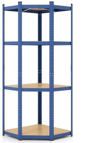 GIANTEX Scaffalatura portante, portata fino a 720 kg, con 4 ripiani, scaffale multiuso per garage, 100 x 80 x 180 cm, scaffale in metallo per magazzino, cantina, dispensa (blu)