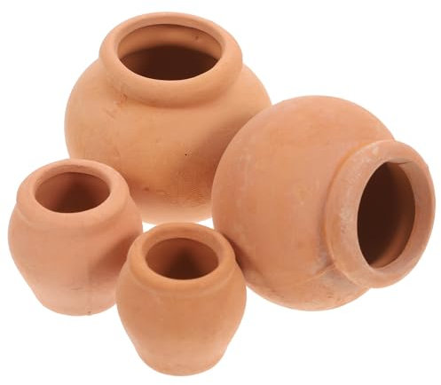 BESPORTBLE Thumb Pot Mini Pots: 4pcs Earthen Pot Nursery Pot Terracotta Planter Small Plant Pots Mini Terracotta Clay Pots Mini Terracotta Pots Terracotta Pots Pottery