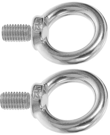 Veemoon 2 Piezas Cáncamos Tornillo De Ojo Roscado Tornillos De Ojo Tuercas Del Dispositivo De Elevación Anillo De Tornillo Perno Roscado Con Argolla De Elevación Acero Inoxidable 304