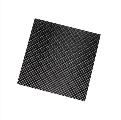 Plaque de panneau en fibre de carbone Feuilles de fibre de carbone 100 % 3K à armure toile, plaque de fibre de carbone mate, longueur 100 mm, largeur 100 mm, épaisseur 2,5-5 mm/100 mm x 100 mm x 2 mm(