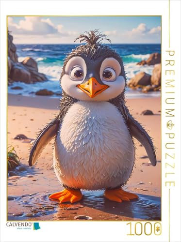 CALVENDO Puzzle Der Pinguin aus Neuseeland | 1000 Teile Lege-Größe 48 x 64 cm Foto-Puzzle für glückliche Stunden