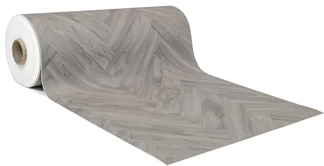 GIURI TESSUTI - Pavimento PVC - Rivestimento in Vinile H 100cm, Venduto al Metro Lineare per Uso Residenziale Moderato - Texture Antiscivolo Impermeabile e Supporto in Tessuto (CASLIN GREY)