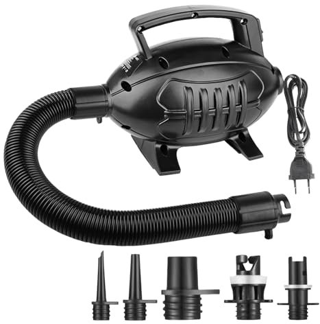 Elektrische Luftpumpe,600W Luftpumpe Elektrisch Mit 5 Düsen,Elektrische Pumpe,Luftpumpe Luftmatratze Für Matratze,Aufblasbarer,Pool,Schwimmring,Yoga-Bälle,Luftmatratze