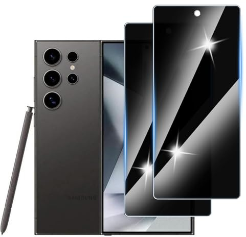 [2 Stück] Sichtschutzfolie für Samsung Galaxy S24 Ultra Panzer Schutz Glas, Anti-Spähen Privatsphäre Schutzfolie, 9H Härte, Anti-Kratzer, Bläschenfrei,Anti-Spy