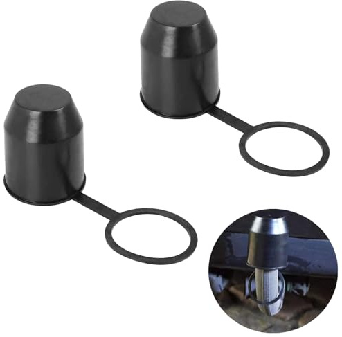 2 Stück Anhängerkupplung Schutzkappe, Abdeckung Anhängerkupplung, 50mm Kugelkopf Anhänger Kupplung, Anhängerkupplung Kappe für Auto, Wohnmobil, Kugelkopfschutz