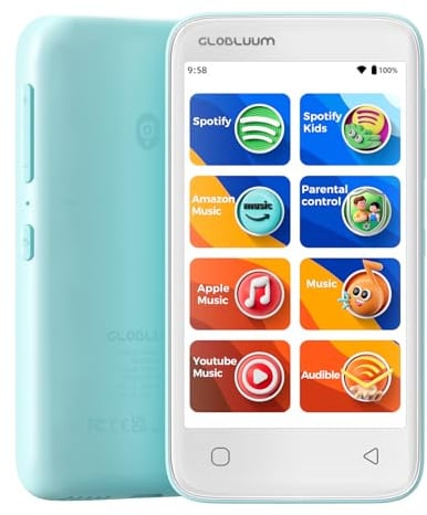 MP3 Player for Kids, Parental Controls,16GB, Supports Spotify and Audible, Bluetooth and WiFi(Mint Green)