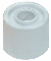 2 x Off White 25mm rubber door stops / wall protectors by Swish