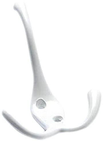 Merriway - Gancho triple para abrigos y sombreros, color blanco