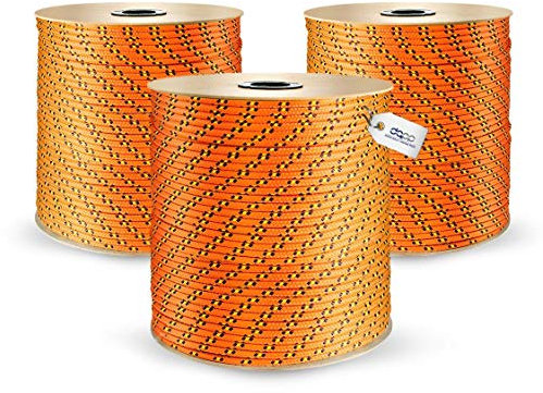 30m POLYPROPYLENSEIL 10mm ORANGE Traglast bis 1240 kg Flechtleine Textilseil Leine Schnur Rope Kunststoffseil Polyseil geflochten