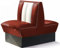 Bel Air Dinerbank Eckbank Sitzbank Bank Einrichtung Gastronomie Dinermöbel Lounge (Ruby/White)