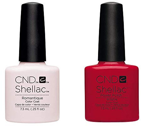 CND Shellac Gel Wildfire & Romantique 7.3ml Duo