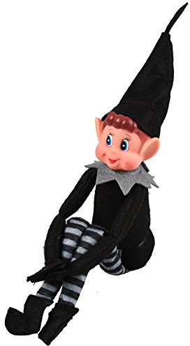 Elves Behavin' Badly 12 Inch Long Legged Black Adult Elf with Soft Body