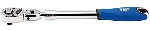 Draper Her72/FH 72 dents Tête flexible extensible Clé à cliquet réversible, Bleu, 1/5,1 cm carré d'entraînement