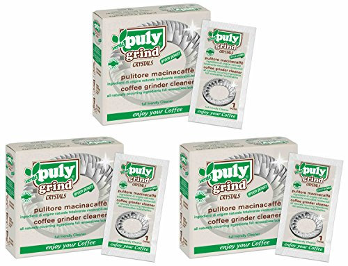 Asachimici Puly Grind Kristalle, patentierter Kaffeemühlen-Reiniger – 30 Dosen, je 15 g