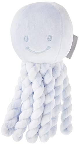 Nattou 878760 Peluche Poulpe, Dès la Naissance et Pour Bébés Prématurés, 23 cm, Bleu/Blanc