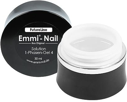 Emmi-Nail Futureline Solution 1-Phasen-Gel 4-30ml – LED UV All-In-One Gel – Grundierung, Aufbau & Versiegelung – Mittelviskos, selbstglättend & vegan – Für Gelmodellage & Naturnagelverstärkung