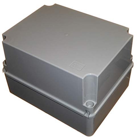 Deep 240mm Waterproof Junction Box with hinged lid Cover Door 240x190x160mm IP56 PVC Plastic Adaptable Enclosure Outdoor Lighting Cable Electrics Connection