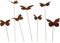 Wunderschöner & Hochwertiger Gartenstecker - Tier Figur – Rost Stecker/Tierfigur – Große Auswahl – Edelrost Gartenfigur – Metall Gartendeko (Schmetterling auf Wackelstab - Breite 20cm)