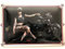 Blechschild 20x30cm gewölbt Motorrad sexy Frau Tattoo Garage Deko Geschenk Schild