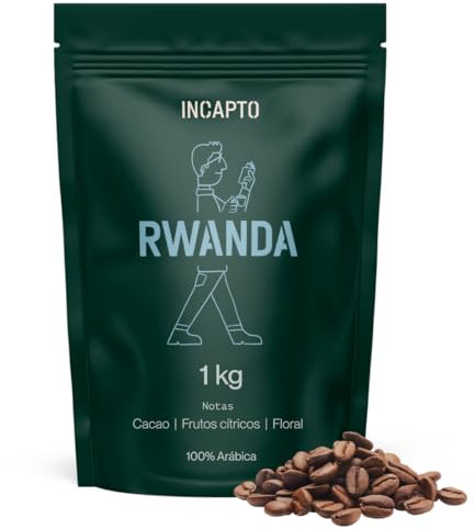 Incapto Café en Grano de Especialidad 1kg | Origen Rwanda | 100% Arábica | Specialty Coffee 86 puntos SCA | Tueste Natural y Artesanal | Finca Rubavu, Nyamyumba
