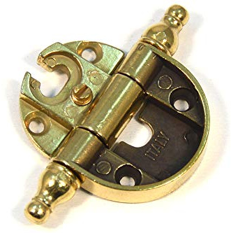 Scharnier mit Zierkopf Küchen, Kleiderschrank Tür-Scharnier Messing Höhe: 35mm (2)