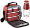 PracticFood Kit Urban Food Casual - Bolsa Térmica Porta Alimentos con Tapers Herméticos (Drink Dots Rojo)