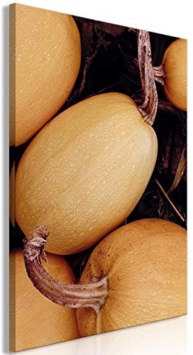 decomonkey Akustikbild Natur 60x90 cm 1 Teilig Leinwand Modern Bilder Wandbilder XXL Schallschlucker Schallschutz Akustikdämmung Wandbild Deko Leise Kürbis Herbst