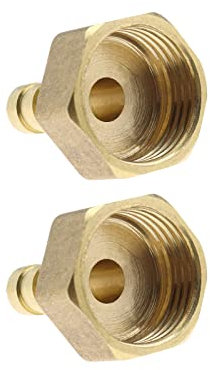 Create idea 2PCS 8 Millimetri A 1/2 Pollici BSP Filettatura Femmina Barb Raccordo in Ottone Connettori Tubo Spinato Giunto Adattatore Accoppiatore per Carburante Aria Gas Acqua Olio