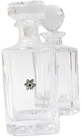 Welsh Daffodil Cut Crystal Glass Decanter & Golf Ball Style Stopper 592