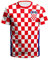 YuanDiann 2022 Katar Fußball Weltmeisterschaft T-Shirt Kurzarm Rundhals 3D Drucken Nationalflagge Fanshirt Sport Casual Atmungsaktiv Trikots Fussballshirts Herren und Damen Kroatien 2# XL