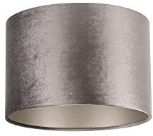 Uniqq Lampenschirm Velours silber Ø 40 cm - 30 cm hoch