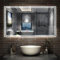 Acezanble Bathroom Mirror with 3 LED Lights, Bluetooth Speakers 1200x700 MM Illuminated Wall Mounted Bathroom Mirrors Vanity Mirror Dimmable Switch 3 Colors, Demister Pad IP44 Rated, Horizontal