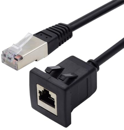 chenyang Cable de extensión CAT6 RJ45 enchufe macho a hembra LAN Ethernet - Resistente al polvo - Para tablero de mandos del coche