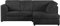 Furnishings For Less UK New Luxor Fullback Black Jumbo Cord 3-4 Seater Corner Sofa Black RHF Corduroy (Right Hand Facing)
