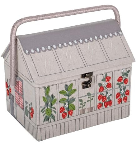 Hobby Gift Aufbewahrungsbox, bestickt, Erdbeer-Gewächshaus