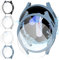 Jvchengxi [4+4Pezzi] Cover Opaco 44mm per Samsung Galaxy Watch 5 & Galaxy Watch 4, Custodia Sottile Rigida PC AntiGraffio + 9H Pellicola Protettiva Vetro Temperato (Blu+Bianco+Nero+Argento)