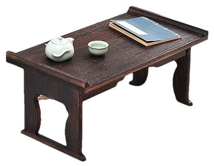 Tavolino da caffè Pieghevole Giapponese Multifunzionale, Tavolo da tè Pieghevole in Legno in Stile Zen Antico Tavolo da Meditazione Colazione a Letto Vassoio da Portata Tavolo da Pavimento for tè e ca