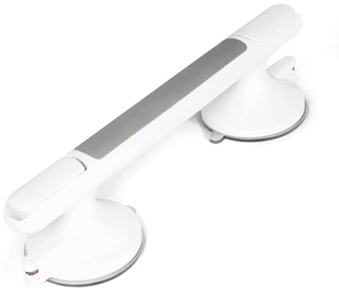 Grab Bars for Shower, Shower Handle Bathroom, Suction Cup with Indicators, Handles Elderly, Handicap Senior, Tool Free & No Drill Balance Bar Bathtub (BH-001)