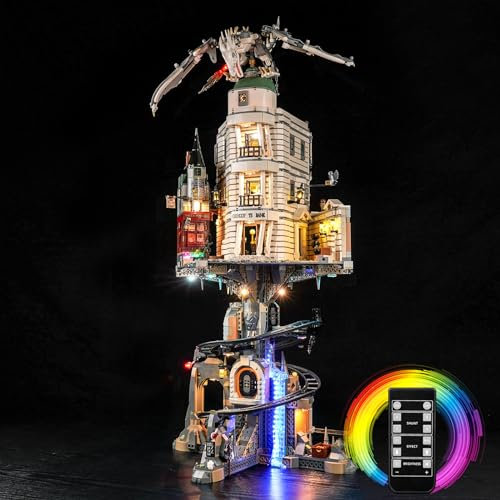 cooldac Led Licht Kit Kompatibel mit Lego 76417 Gringotts Zaubererbank Sammleredition(nur Beleuchtung, Keine Modelle), Fernbedienung Dekorlichter Set Kompatibel mit Lego Harry Potter Gringotts