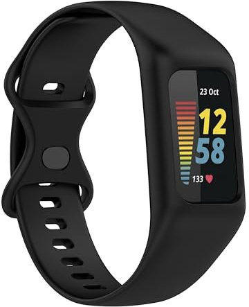CZhkg Silicona Reloj de Correa para Relojes para Fitbit Charge 5 4 3 Correa, Pulsera de Liberación Rápida Sport,Pulseras Correa Brazalete Armband para Fitbit Charge 5/Charge 4/Charge 3 (negro)