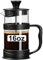 PARACITY French Press Coffee/Tea Maker, Camping Mini Cafetiere of 304 Stainless Steel Filter and Heat Resistant Glass, Cold Brew Coffee Maker 17OZ for Travel& Home Gift(Black)