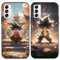 PBNDJVG 2 Stück Handyhülle für Samsung Galaxy A14 5G Hülle 6.8, Anime Dragonball Super Z DBZ Goku Manga Junge Muster Design Case Stoßfest Schutzhülle TPU Bumper Weich Ultra Dünn Cover, Schwarz 01