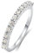 Lieson Partnerringe Damen, Frauen Ring Verlobung Weißgold 585 14K Vorsteckring Rund Diamant mit 0.03ct Hochzeitsringe Weißgold Gr. 58 (18.5)