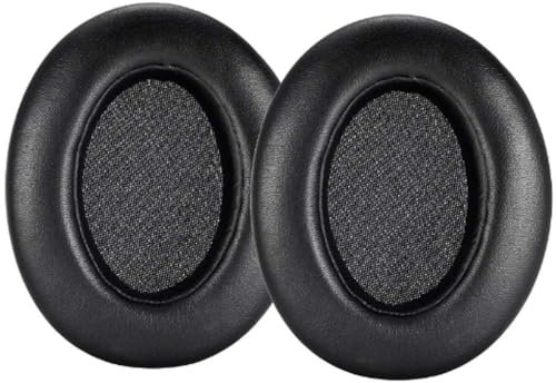 HASANBAY Replacement Ear Pad Cushions for Sony WH-XB910N Wireless Headphones, Faux Leather, Black