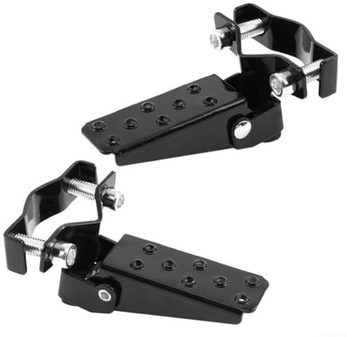 Repose-pieds pour vélo, fourche pliable en acier, finition chromée, noir