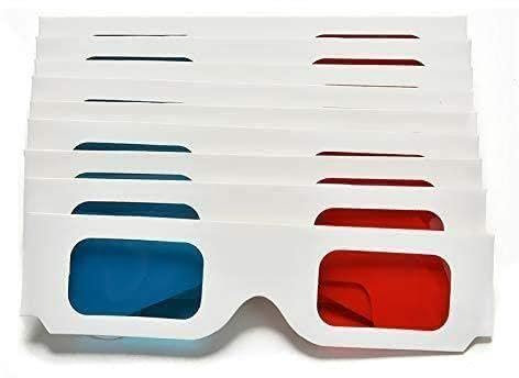 LLSUZY 1-50 pz/lotto Universale Anaglifo Cartone Carta Rosso & Blu Ciano Occhiali 3D Per Il Film All'ingrosso Occhiali 3D Cartone