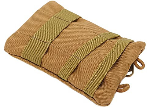 Beutel-Geldbörse, wasserdichte Nylon-EDC-Molle-Hüfttasche für Camping, Wandern, Outdoor-Reisende (Brown)