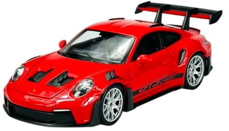 Welly Modell Auto Kompatibel mit Porsche 911 992 GT3 RS Coupe Rot ca 1:24 1/24 Metall Automodell Die Cast Neu im Karton